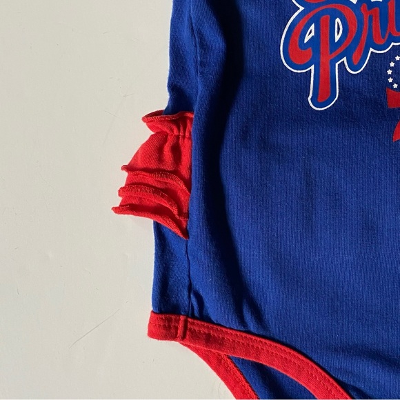 Philadelphia 76ers One Piece Size 6 9 Months Court Princess Romper Ruffle Hoops - Picture 12 of 15